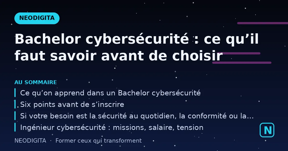 Schéma : Bachelor cybersécurité : ce qu’il faut savoir avant de choisir