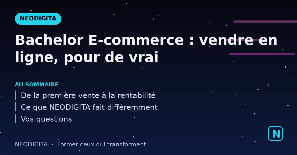 Schéma : Bachelor E-commerce : vendre en ligne, pour de vrai