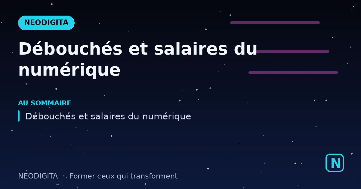 Schéma : Débouchés et salaires du numérique
