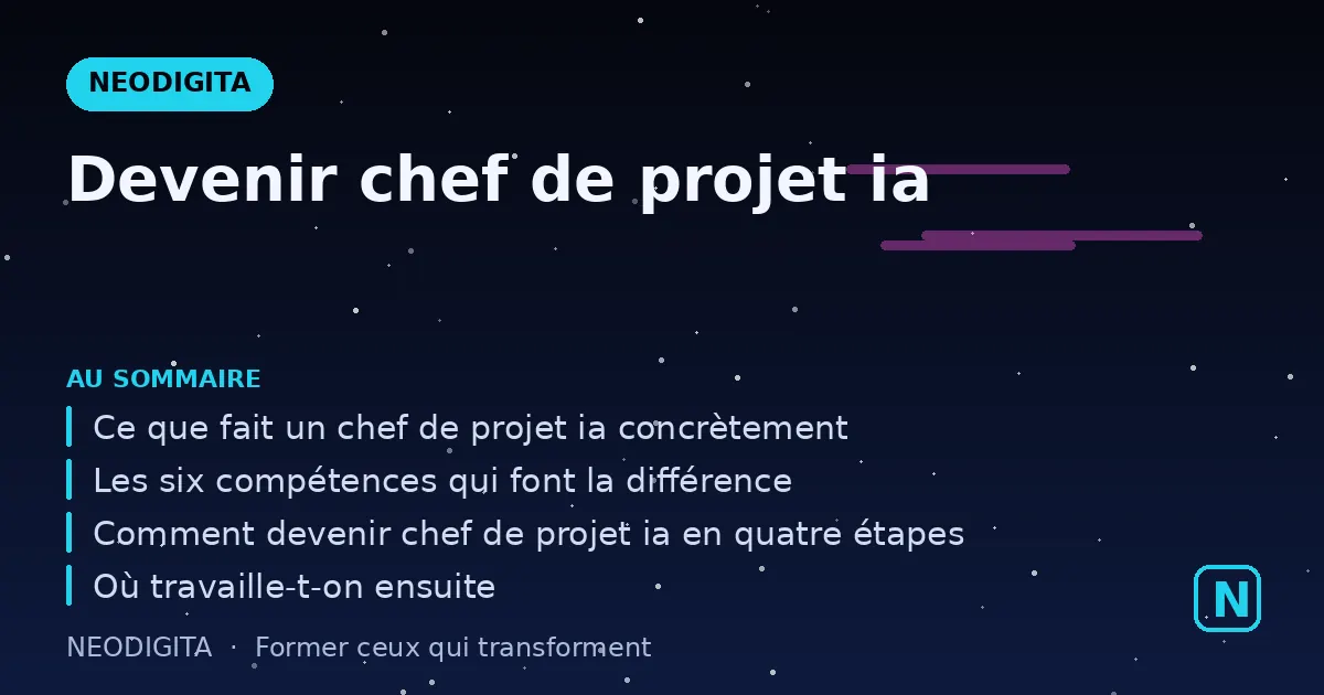 Schéma : Devenir chef de projet ia