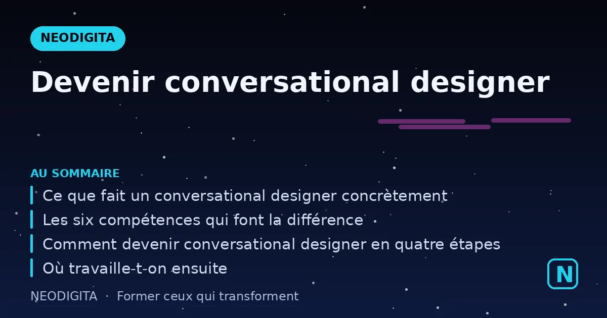 Schéma : Devenir conversational designer