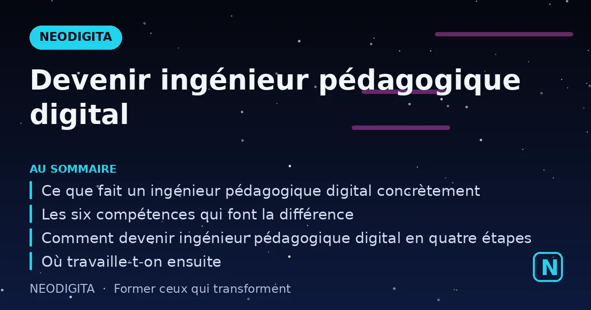 Schéma : Devenir ingénieur pédagogique digital