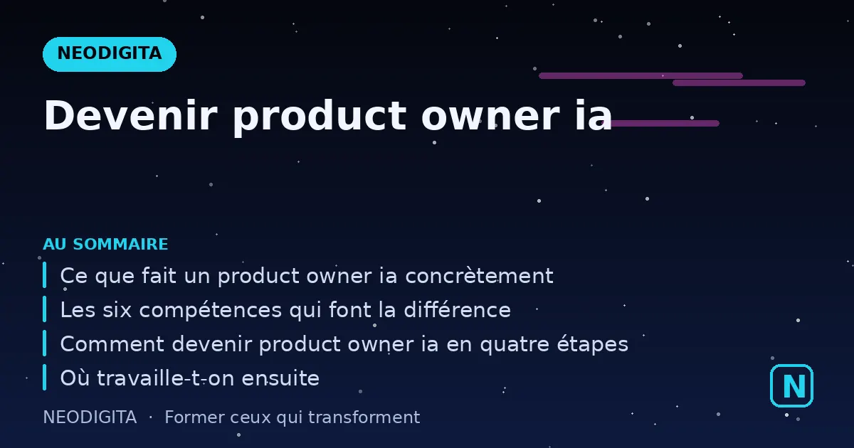 Schéma : Devenir product owner ia