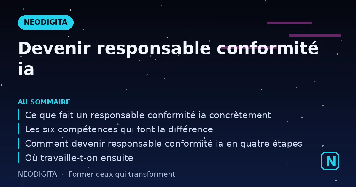 Schéma : Devenir responsable conformité ia