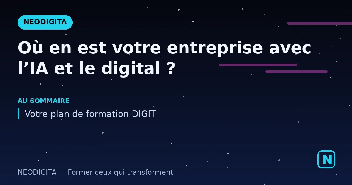 Schéma : Où en est votre entreprise avec l’IA et le digital ?