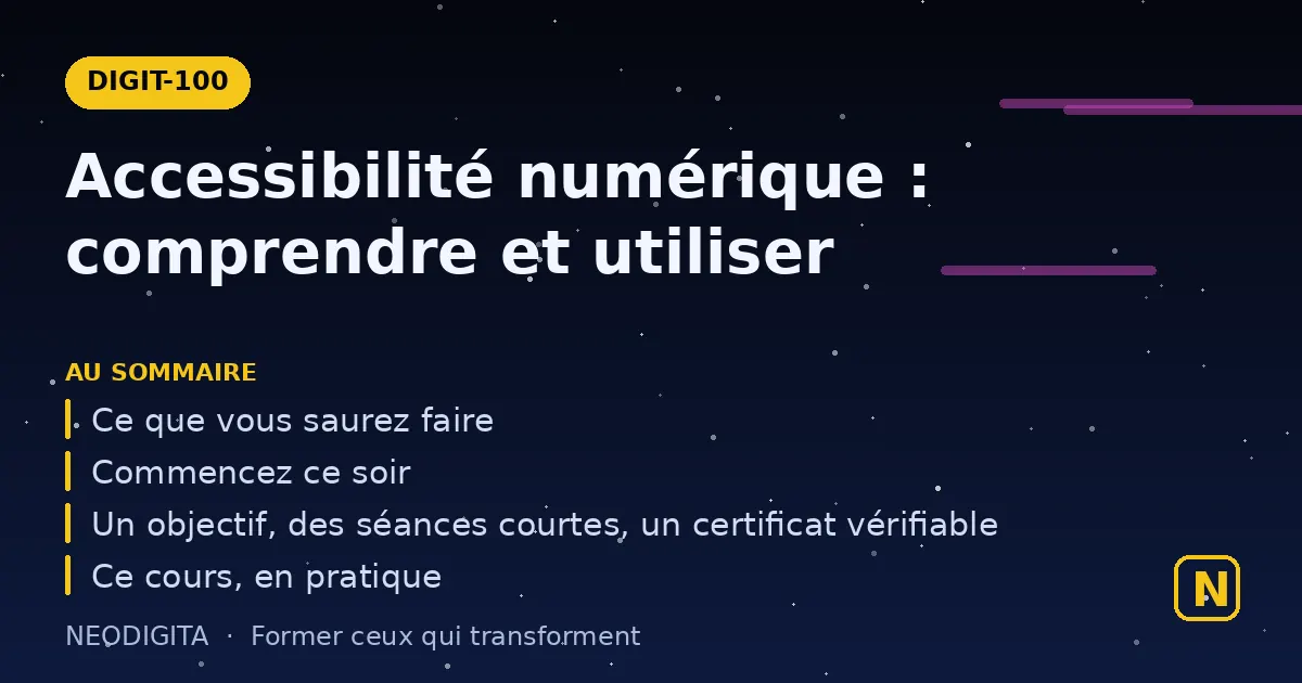 Schéma : Accessibilité numérique : comprendre et utiliser