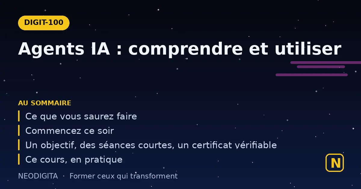 Schéma : Agents d’intelligence artificielle : comprendre et utiliser