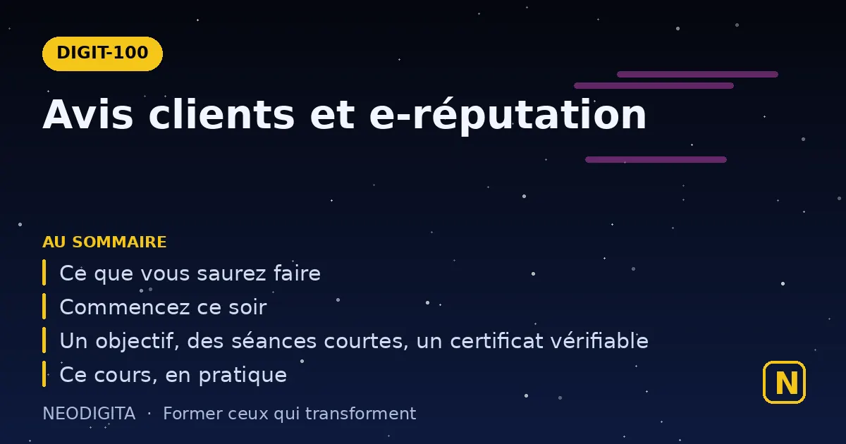Schéma : Avis clients et e-réputation