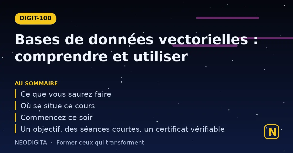 Schéma : Bases de données vectorielles : comprendre et utiliser