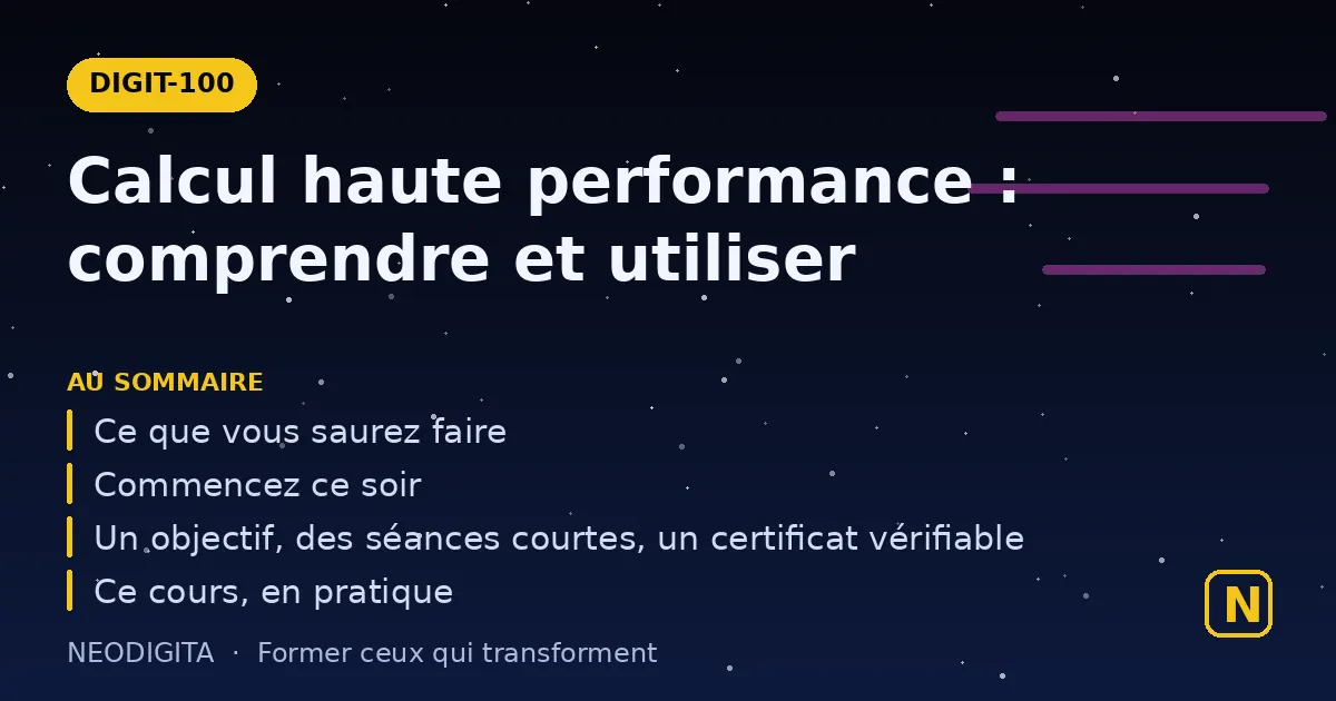 Schéma : Calcul haute performance : comprendre et utiliser