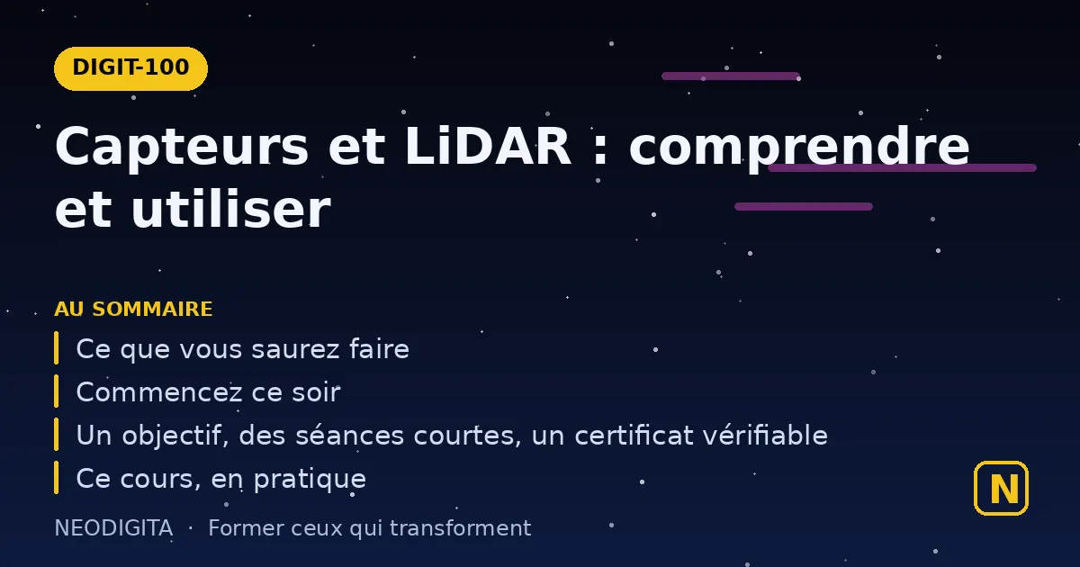 Schéma : Capteurs et LiDAR : comprendre et utiliser