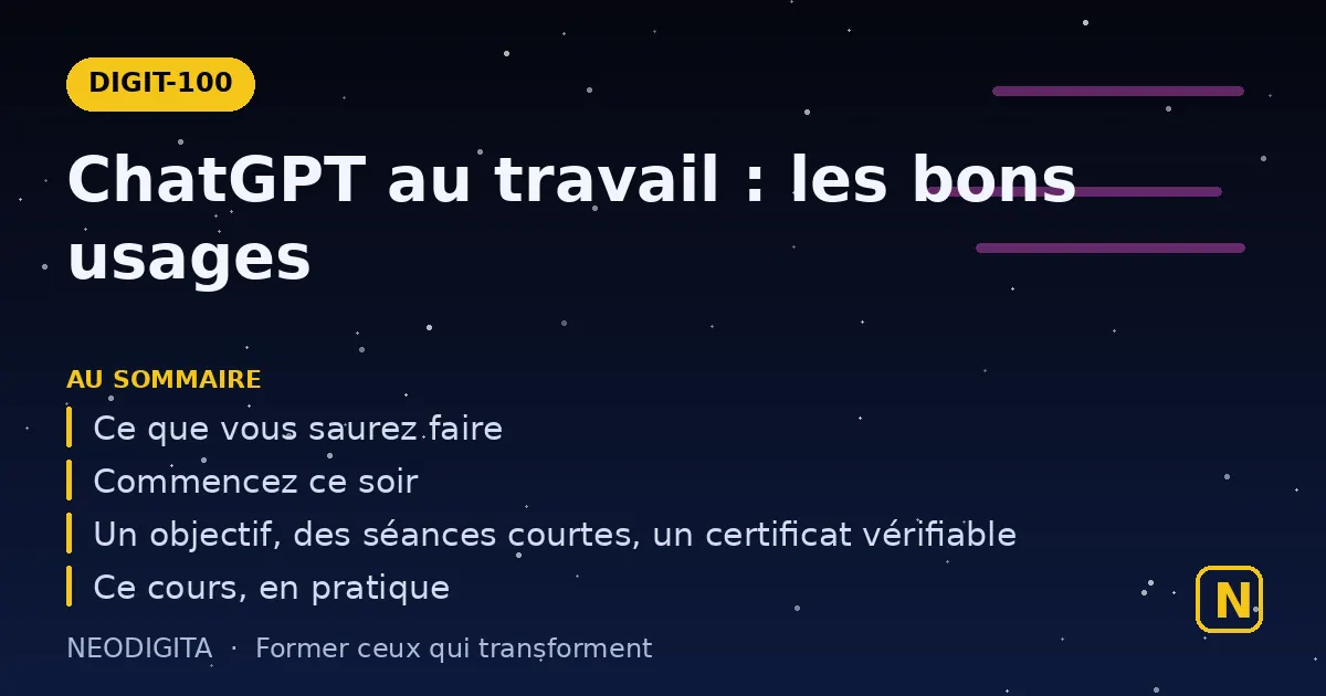 Schéma : ChatGPT au travail : les bons usages