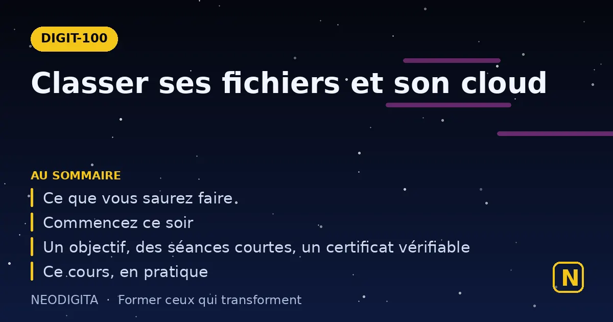 Schéma : Classer ses fichiers et son cloud