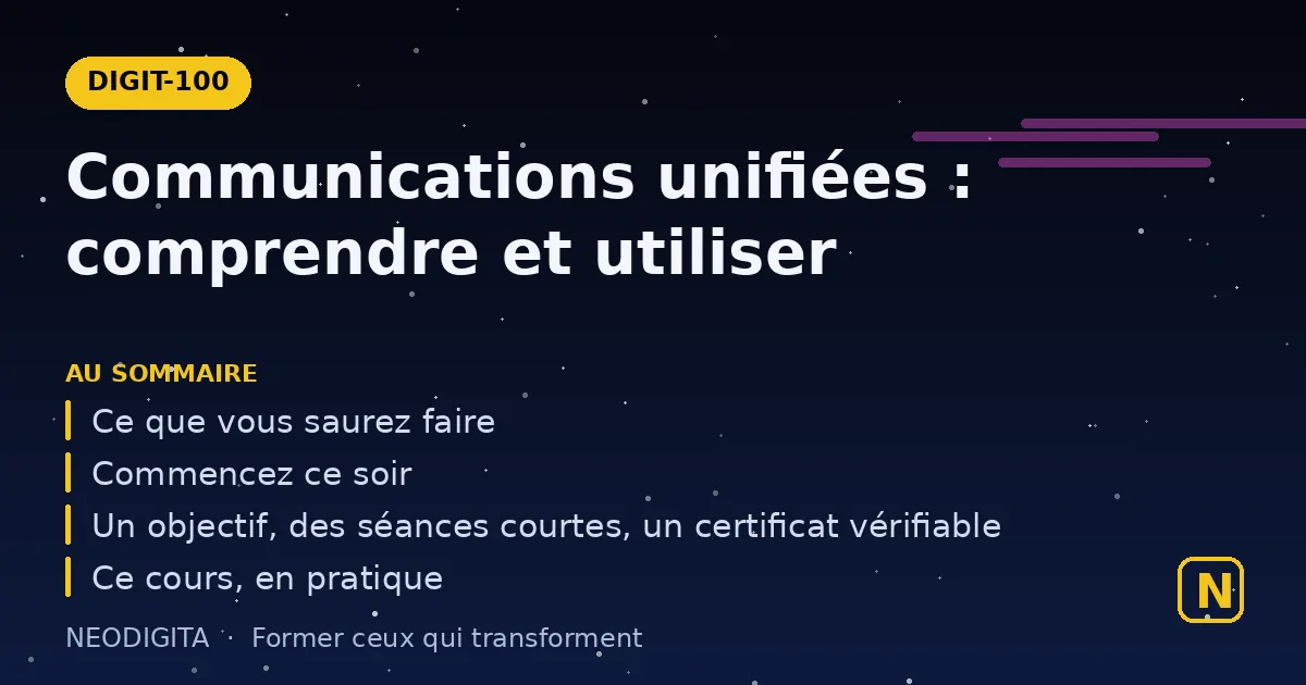 Schéma : Communications unifiées : comprendre et utiliser