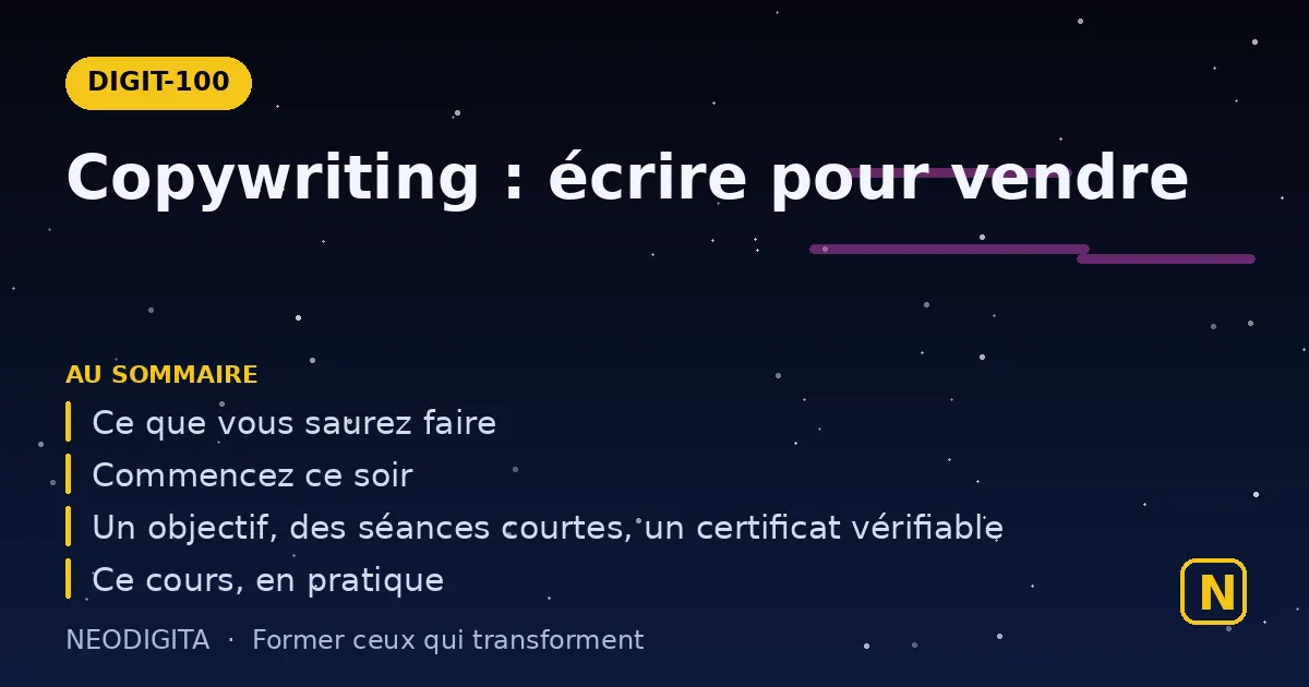 Schéma : Copywriting : écrire pour vendre
