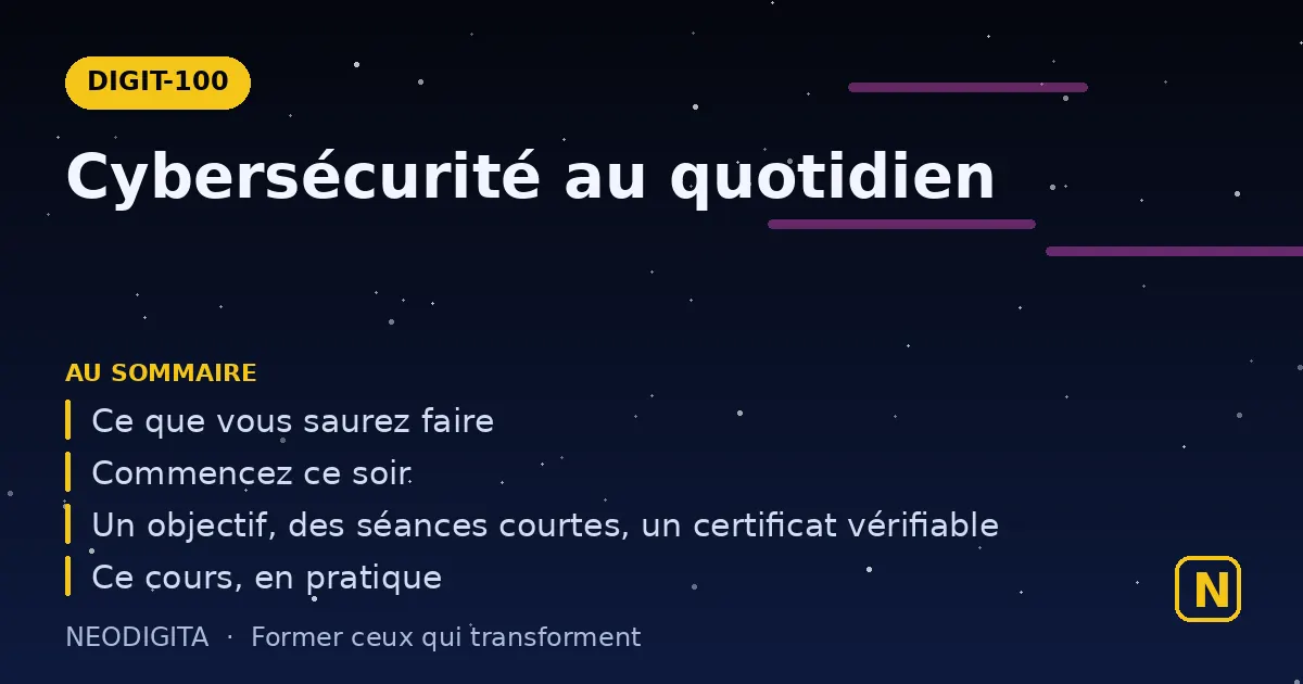 Schéma : Cybersécurité au quotidien