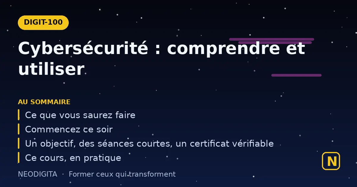 Schéma : Cybersécurité : comprendre et utiliser