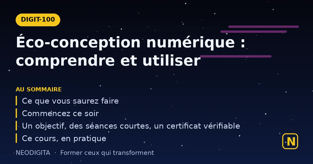 Schéma : Éco-conception numérique : comprendre et utiliser