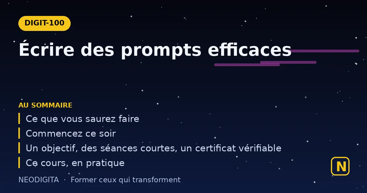 Schéma : Écrire des prompts efficaces