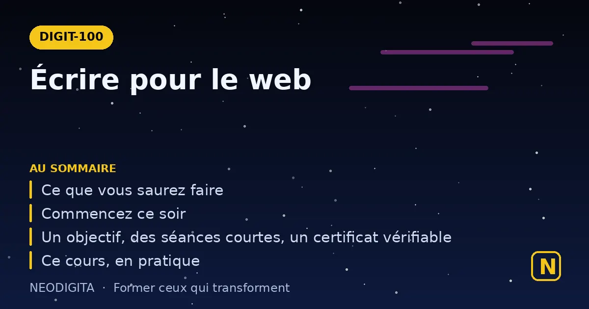 Schéma : Écrire pour le web
