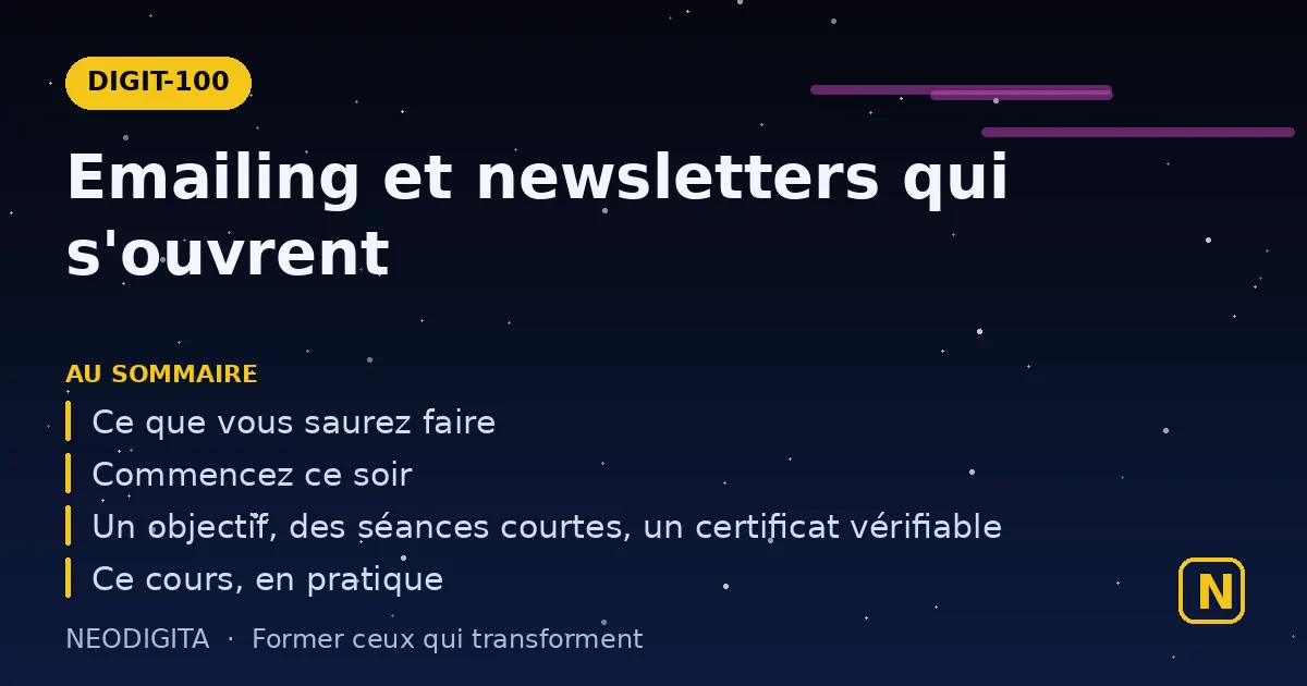 Schéma : Emailing et newsletters qui s'ouvrent