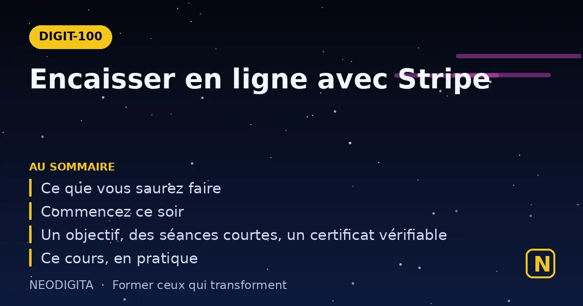 Schéma : Encaisser en ligne avec Stripe