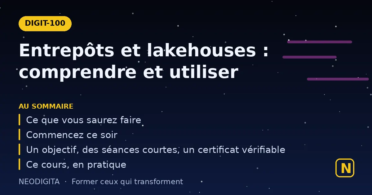 Schéma : Entrepôts et lakehouses : comprendre et utiliser