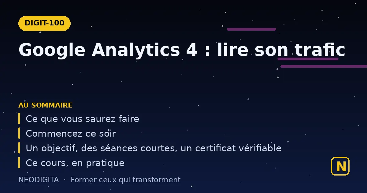 Schéma : Google Analytics 4 : lire son trafic