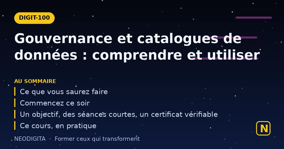 Schéma : Gouvernance et catalogues de données : comprendre et utiliser