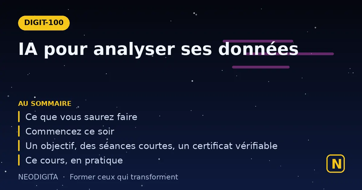 Schéma : Intelligence artificielle pour analyser ses données