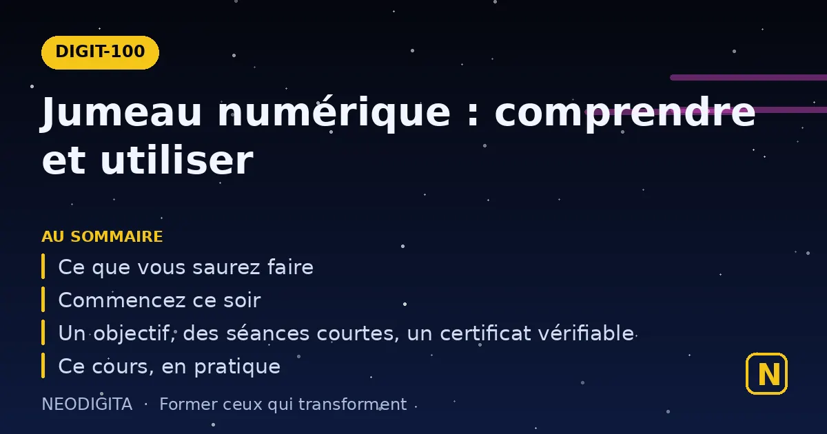 Schéma : Jumeau numérique : comprendre et utiliser