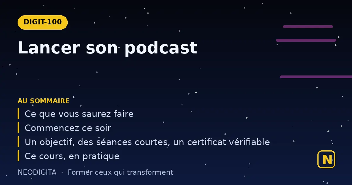 Schéma : Lancer son podcast