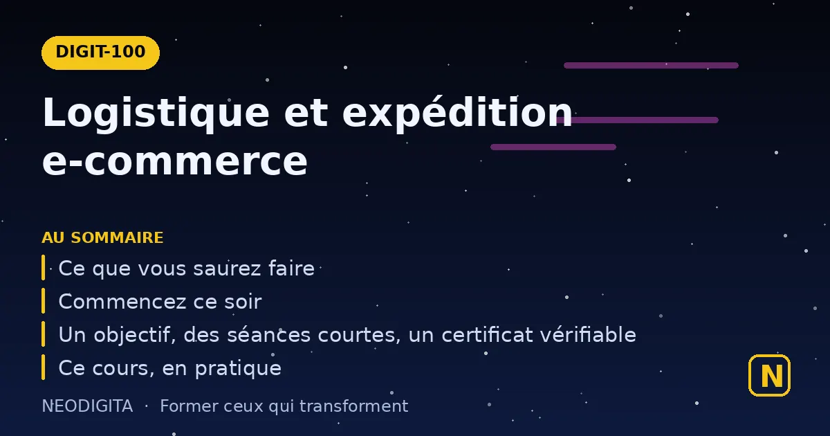 Schéma : Logistique et expédition e-commerce