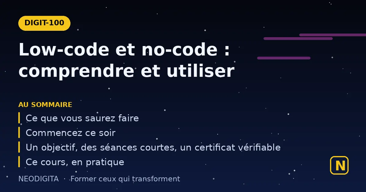 Schéma : Low-code et no-code : comprendre et utiliser