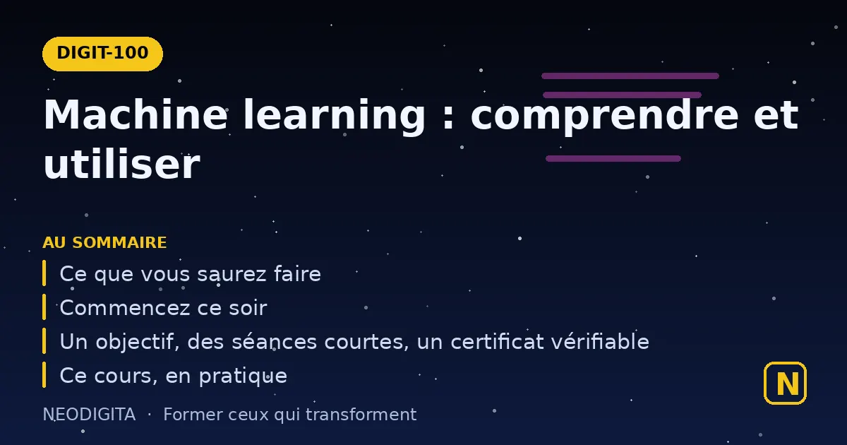 Schéma : Machine learning : comprendre et utiliser