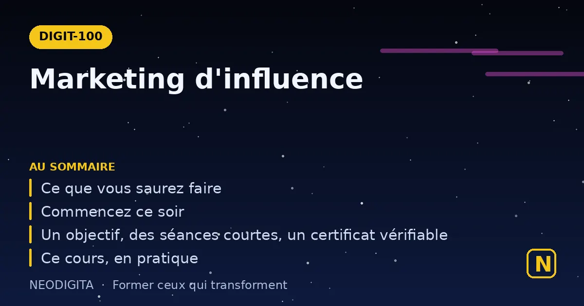 Schéma : Marketing d'influence