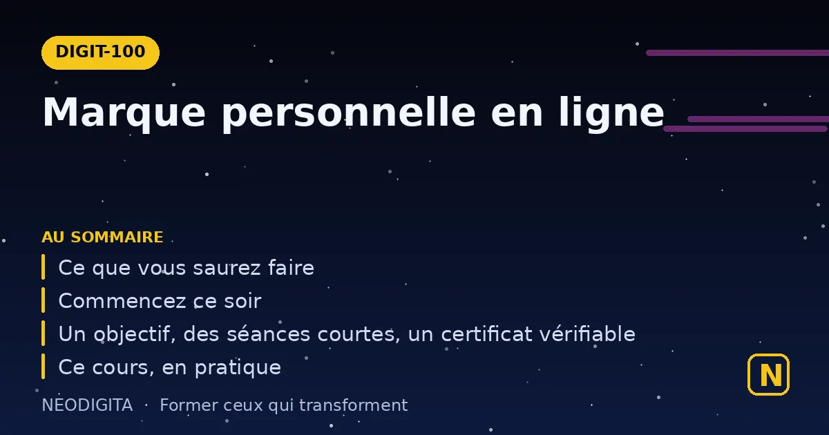 Schéma : Marque personnelle en ligne