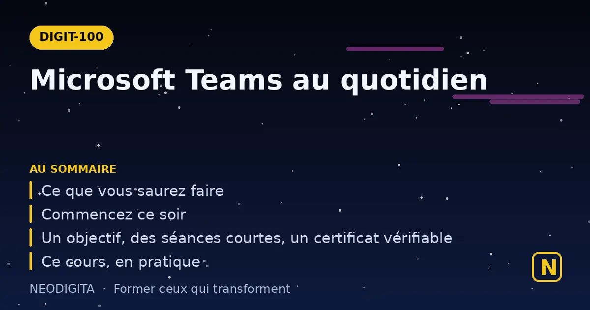 Schéma : Microsoft Teams au quotidien