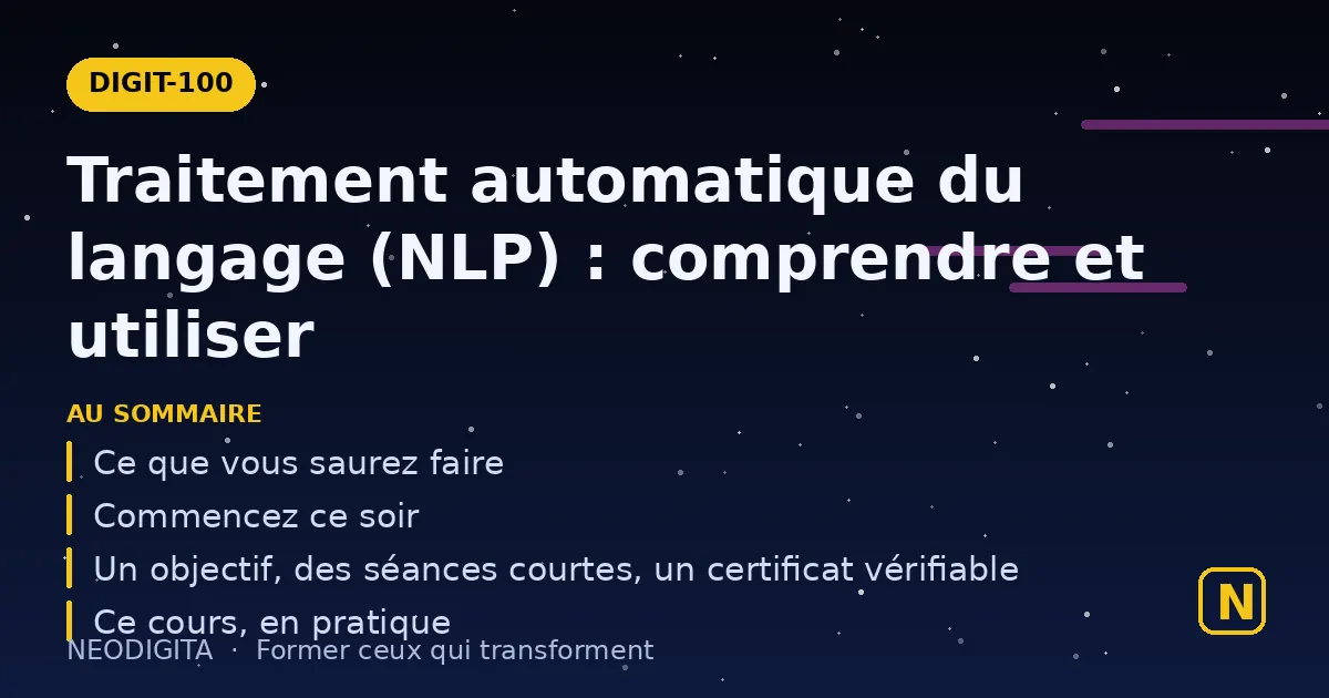 Schéma : Traitement automatique du langage : comprendre et utiliser