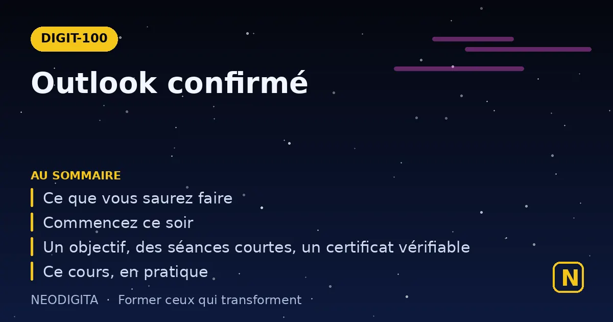 Schéma : Outlook confirmé