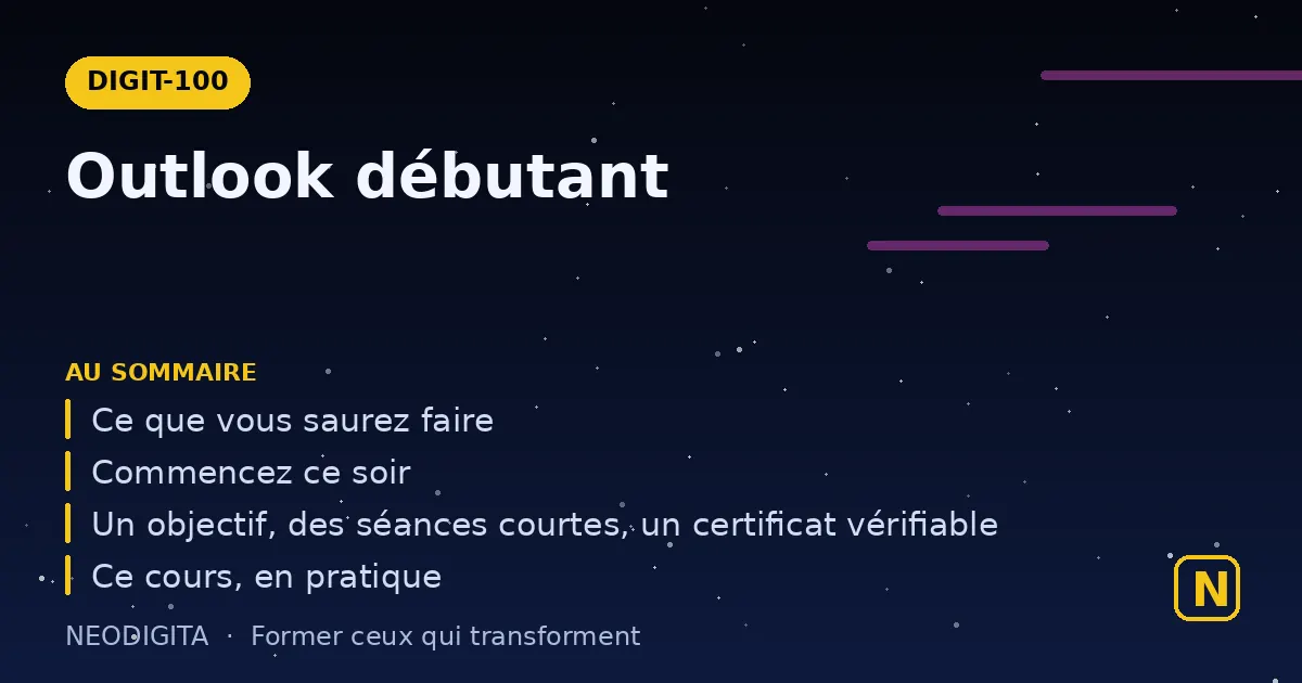 Schéma : Outlook débutant