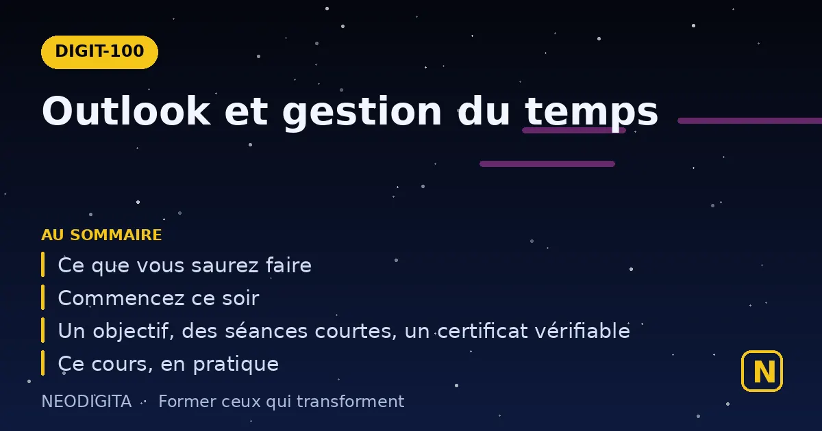 Schéma : Outlook et gestion du temps