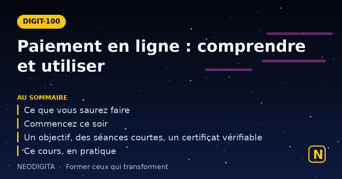 Schéma : Paiement en ligne : comprendre et utiliser