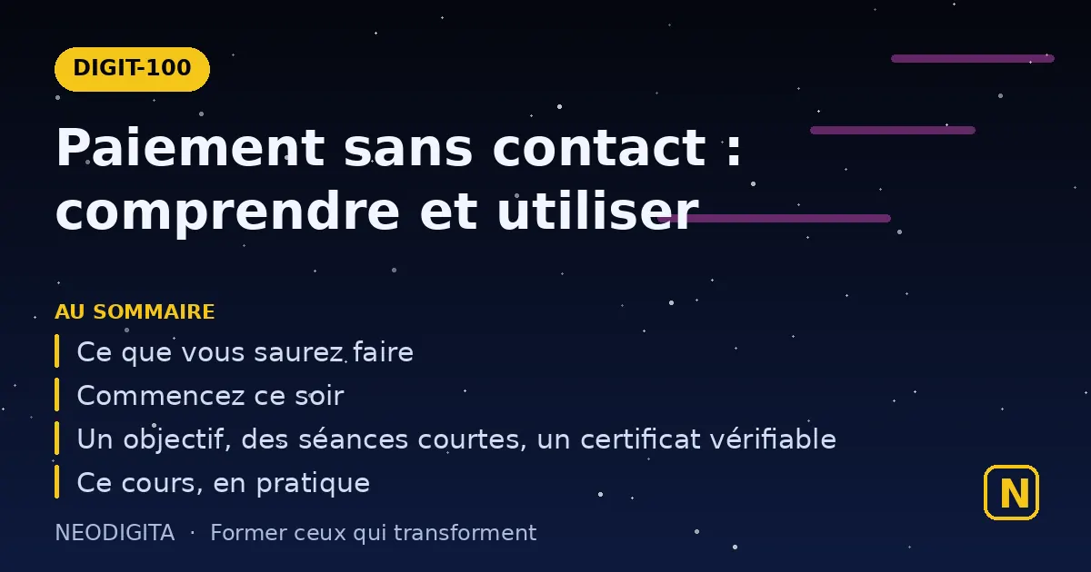 Schéma : Paiement sans contact : comprendre et utiliser