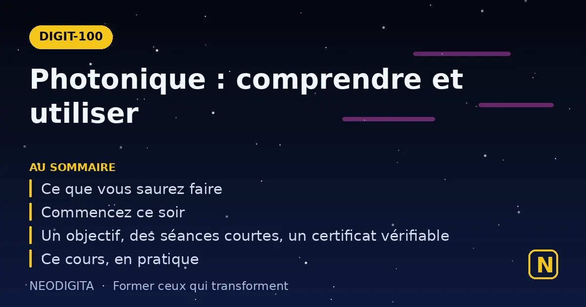 Schéma : Photonique : comprendre et utiliser