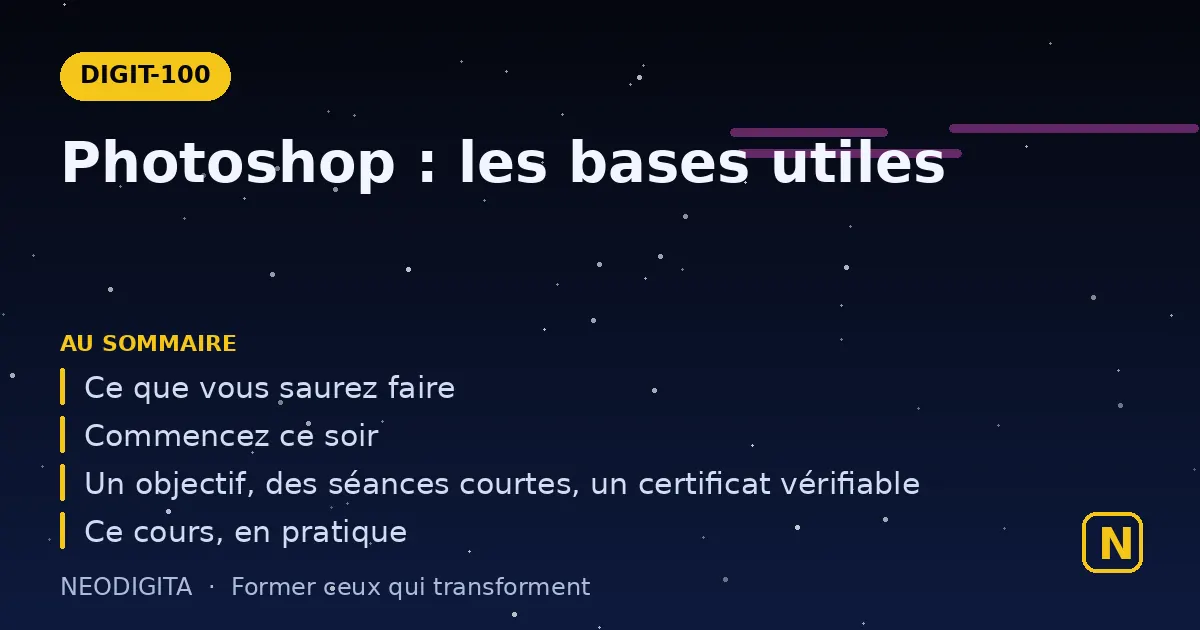 Schéma : Photoshop : les bases utiles