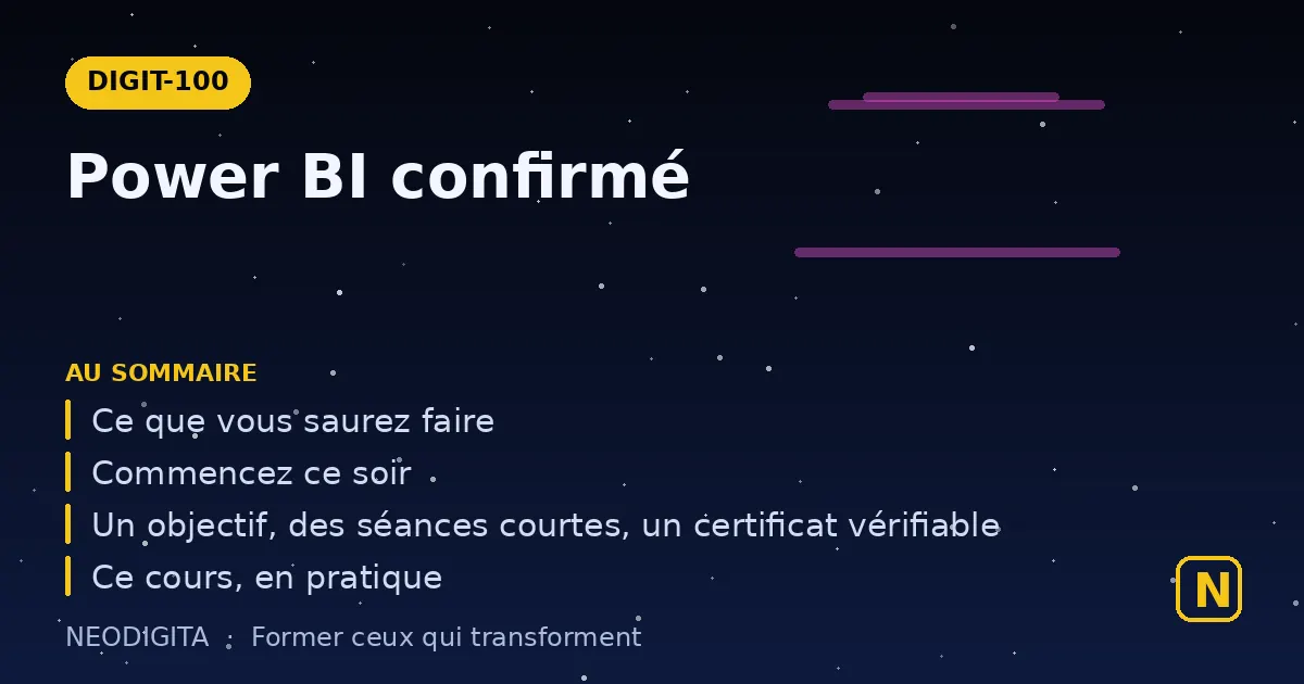 Schéma : Power BI confirmé