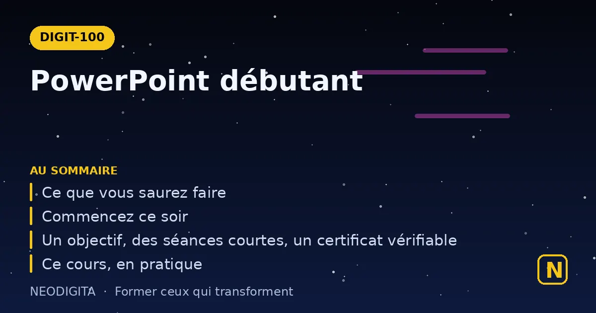 Schéma : PowerPoint débutant