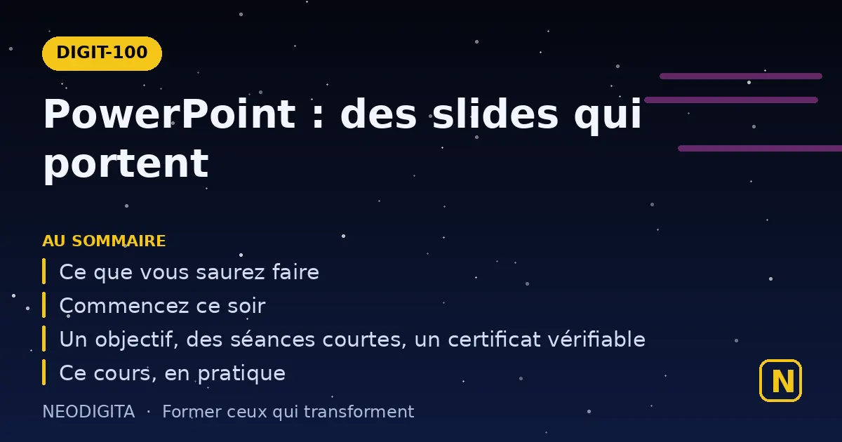 Schéma : PowerPoint : des slides qui portent