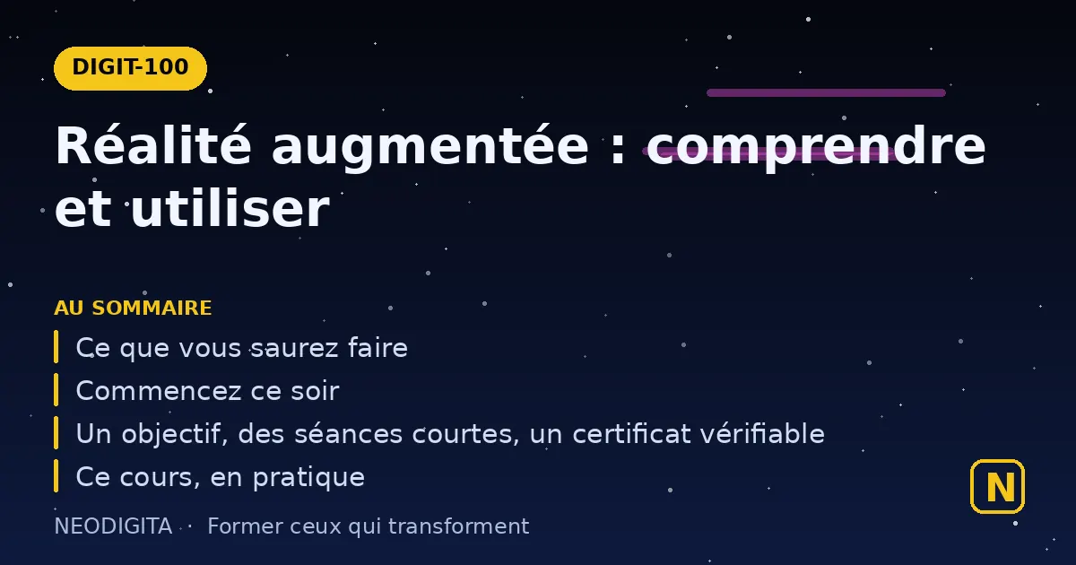 Schéma : Réalité augmentée : comprendre et utiliser